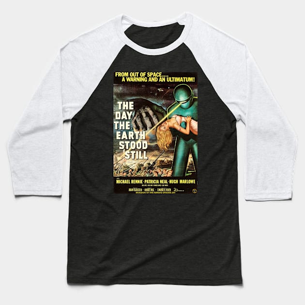 The Day The Earth Stood Still Baseball T-Shirt by Invasion of the Remake